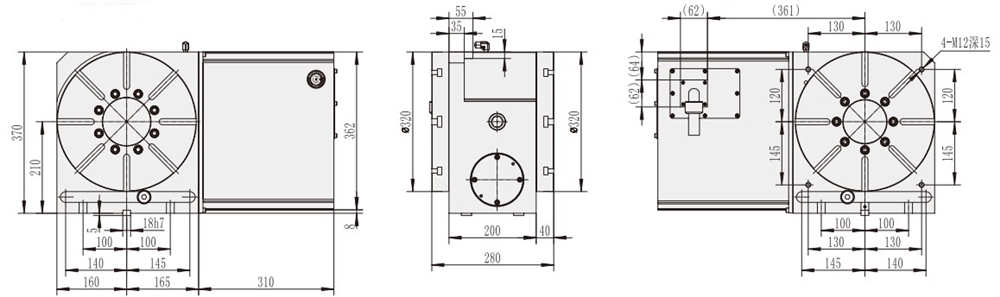 WT-320-2P Machine CNC Machining Center Parts CNC Turntable Rotary Table for CNC Machinery