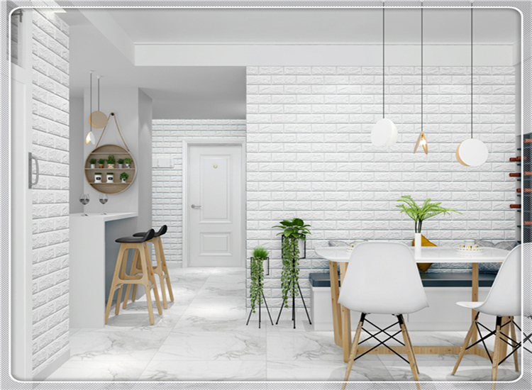 Self-stick Faux Tile Styrofoam Brick Panels,3de Wallpaper