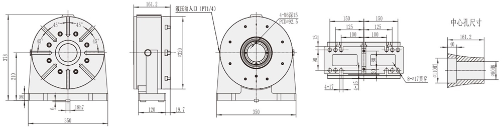 AR-320  Machine CNC Machining Center Parts CNC Turntable Rotary Table for CNC Machinery