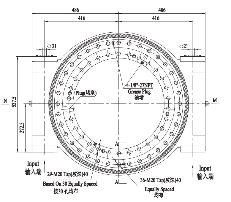 FWA Series FWA25-2 Slewing Drive Reducer Heavy-duty Slewing Drive for Excavator Accessories