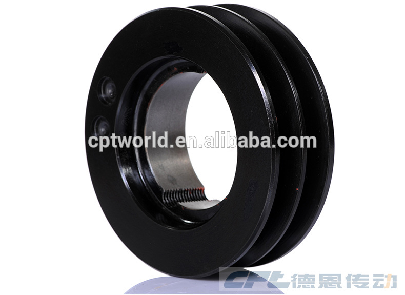 Multifunctional 2 Groove V Belt Pulley for Small Electric Motor Iron Phosphate Made in China