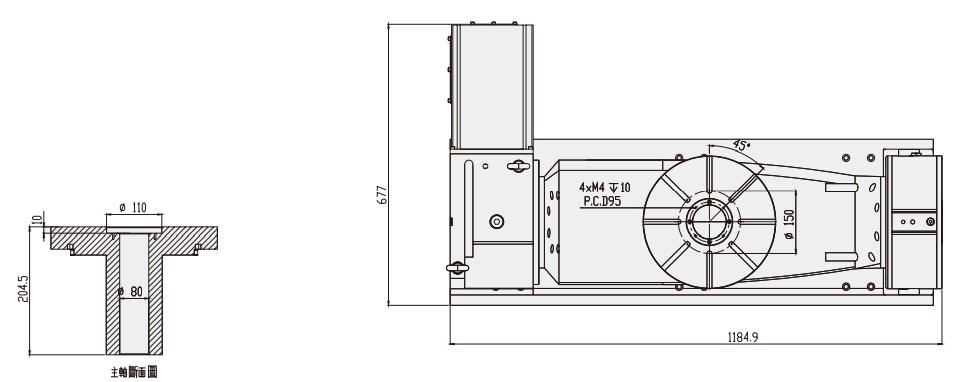 WT-SL320 Machine CNC Machining Center Parts CNC Turntable Rotary Table for CNC Machinery
