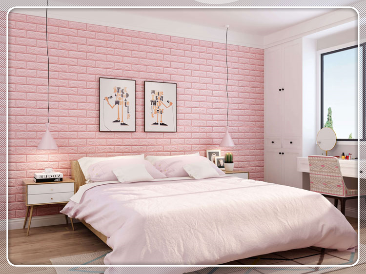 Factory Sale 3D Pe Foam  Sponge Wallpaper