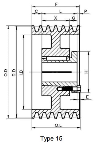 Professional Pulley for C Belts Sheaves with High Quality