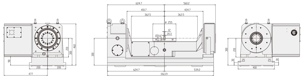WT-SL255 Machine CNC Machining Center Parts CNC Turntable Rotary Table for CNC Machinery