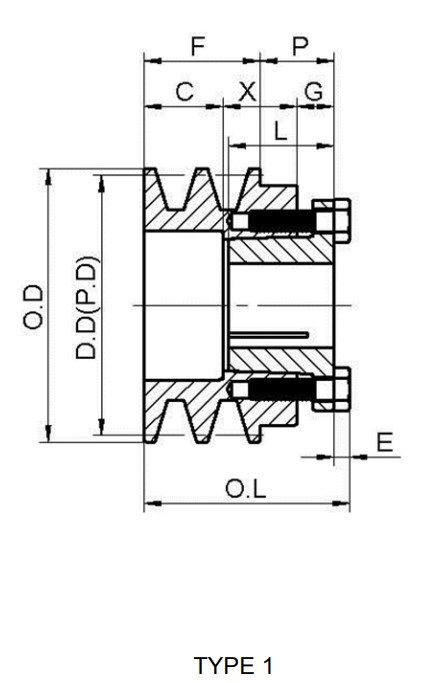Special Hot Selling 2AK Series American Standard Cast Iron Double Groove Sheaves Pulleys for 4L or a Belts