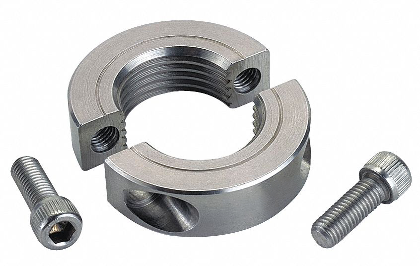 Custom High Precision Stainless Steel Split Set Screw Clamp Lock Threaded Shaft Collar