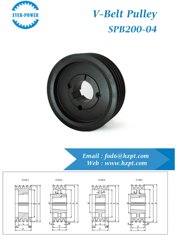 OEM Available Adjustable Speed Cast Iron Pulley
