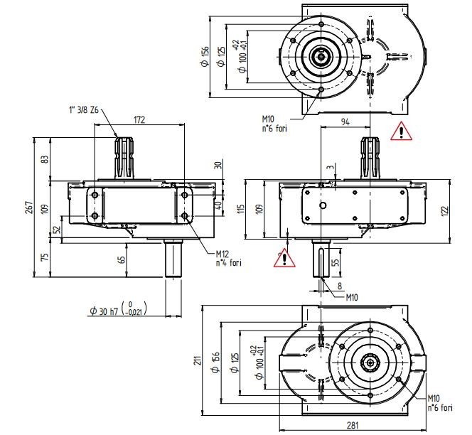 Hydraulic PTO Drive Gearbox Speed Increaser