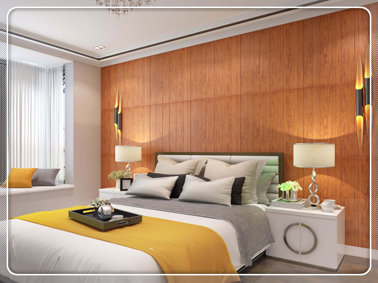 Modern Style Waterproof Soundproof Heat Insulation Anti-Static Wallpaper with Cheap Wooden Grain Design Morden Style