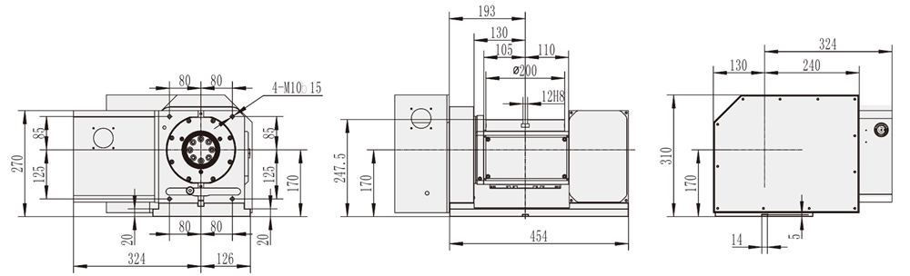WT-S200 Machine CNC Machining Center Parts CNC Turntable Rotary Table for CNC Machinery
