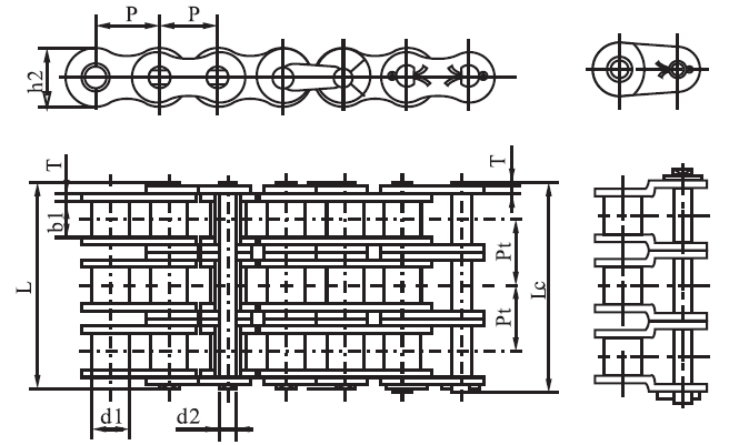 SS40A-3 a Series Stainless Steel Short Pitch Precision Triplex Roller Chain and Sprockets in Steel