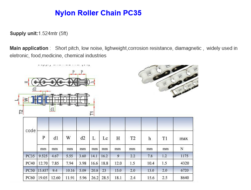 Plastic Roller Chains