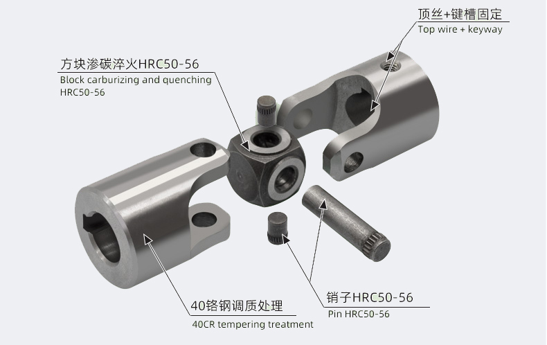Customized Universal Coupling Cross Universal Joint, Precision Small Wsd Rotary Joint Needle Roller Bearing Connector