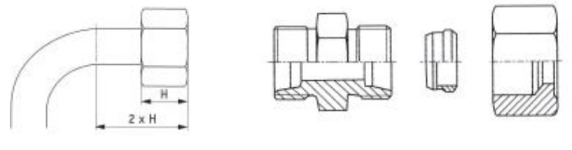 Wholesale Customized Good Quality Hydraulic Cylinder Parts Parker Weld Connector-As Hydraulic Fitting