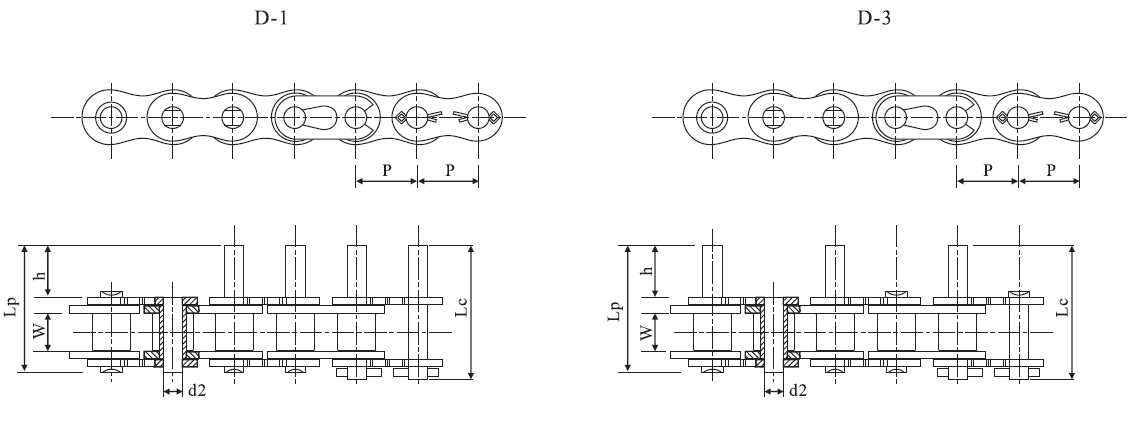Customized 05B Stainless Steel Short Pitch Extended Pin Roller Chain and Sprockets in Steel