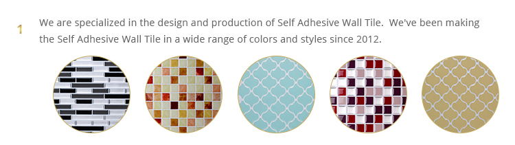 Newest Design Popular Style Peel and Stick Bathroom Tile Backsplash Wallpaper Home Decoration 3d