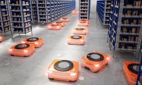 Mobile Two-dimensional Code Robot Intelligent Programmable Ground Unmanned Vehicle Four-wheel Servo Drive Logistics Handling