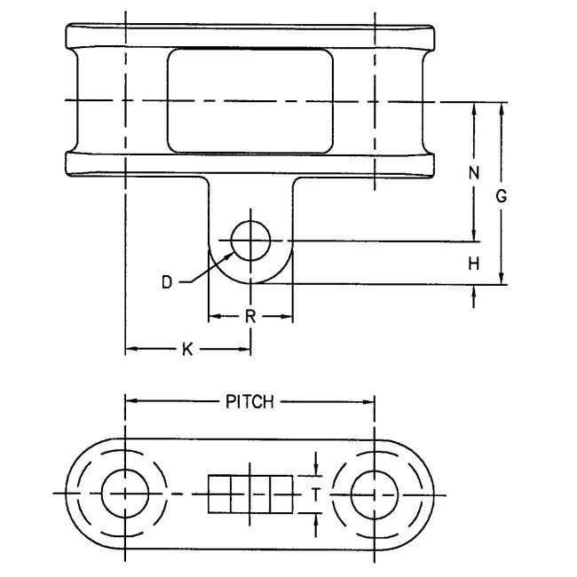China Manufacture C55 C188 C55-a22 C188-a22 C Type Combination Chain With A22 Attachment with High Quality