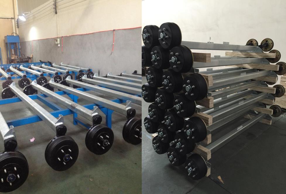 Rubber Torsion Axle With Electric Mechanical or Hydraulic Drum Brake