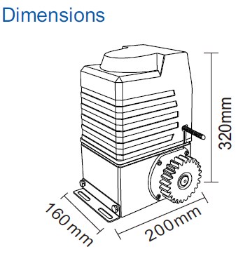 Lifelong Post-Sales Service Automatic Sliding Gate Motor Opener Modern Design for 2000kg Sliding Gate Operator