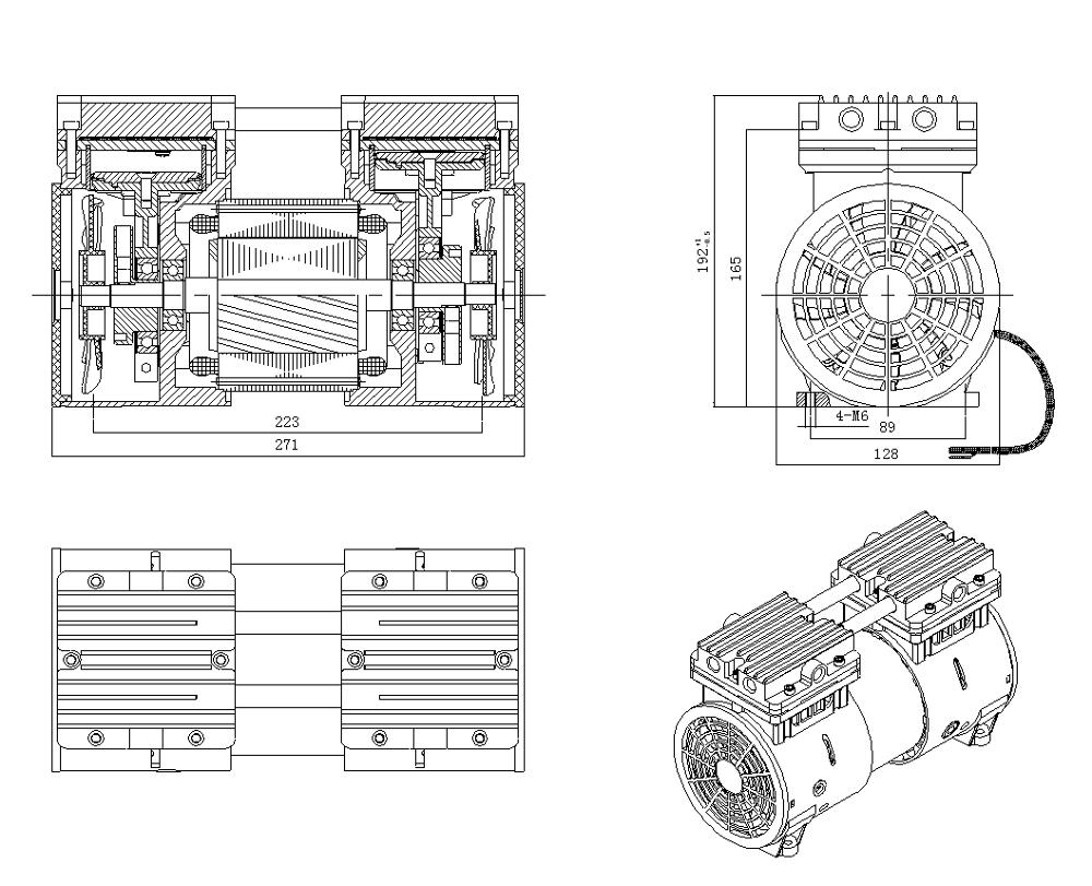 CMW OIL FREE SCROLL AIR-END Oil Free air Compressor for Electric Vehicle