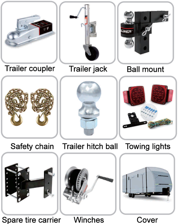 1BJY-HB-08 7500LBS Capacity Trailer Hitch Ball for Trailer Adjustable Drop Hitch
