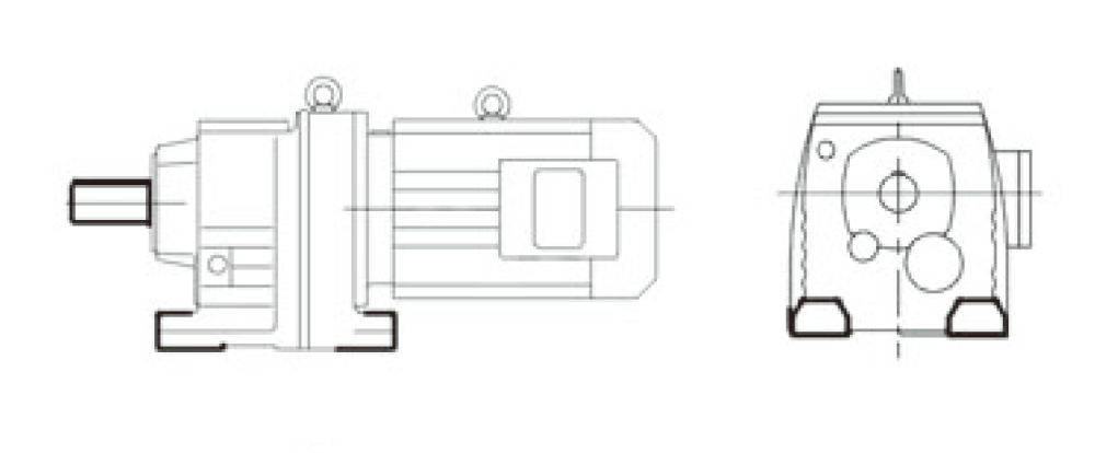 Flange Mounted R Series Helical Gearbox Cast Iron Speed Reducer for Industries Farm and Machinery
