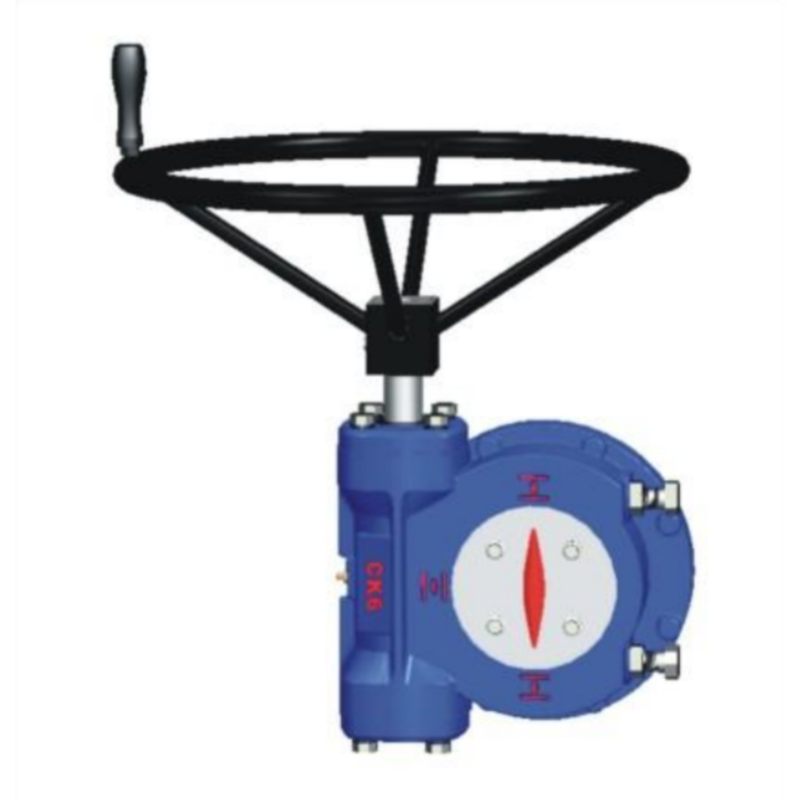 PN16 DN80 Water Oil Butterfly Valve Gearbox Resilient Ductile Iron Butterfly Valve Reducer