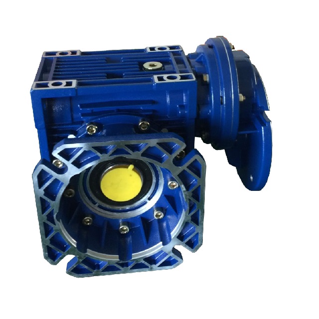 Factory Price High Quality  Input Shaft Aluminum DC Motor Drive Reduction Worm GearBox With Output Shaft Flange