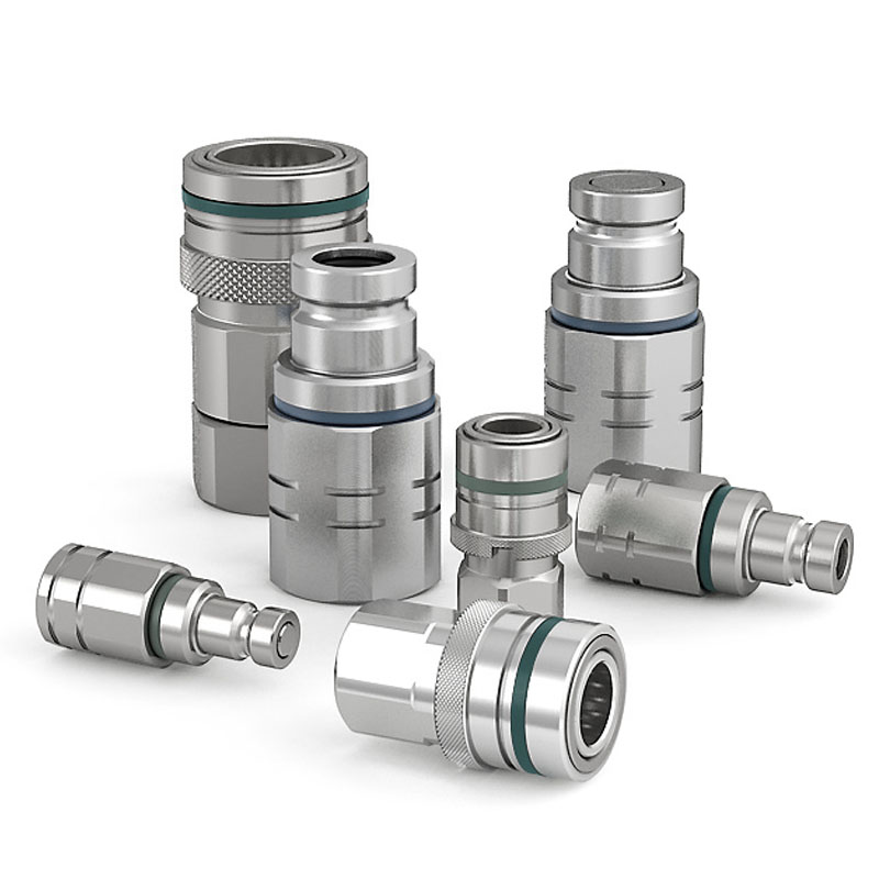KZF 1/2 Inch  BSP/NPT Thread Female /male 304 Stainless Steel Quick Release Hydraulic Connectors