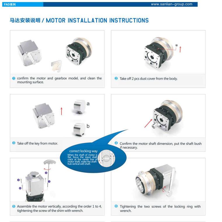 FAD064 High Precision Planetary Gearbox High Precision Planetary Reducer Motor Reduction Gearbox