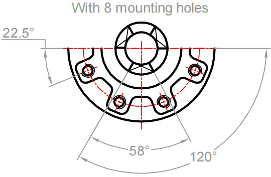 JB2920 Standard Bevel Gear Box Flange Type B Chinese Three Claw BA Series