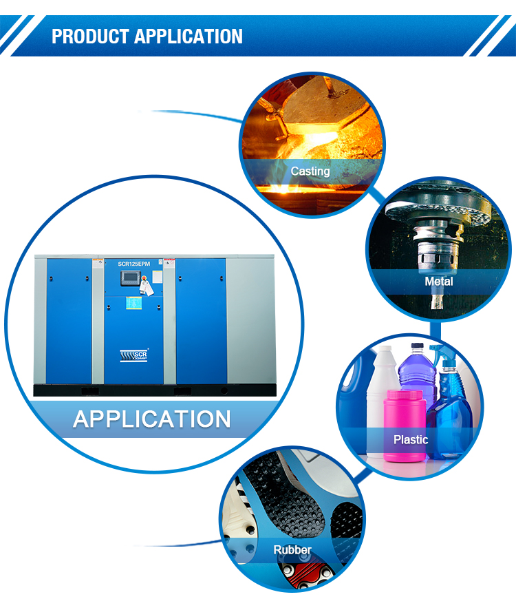 SCR75EPM2 55KW 75HP 11m3/min Frequency Inverter Screw air Compressor EPM Compressor