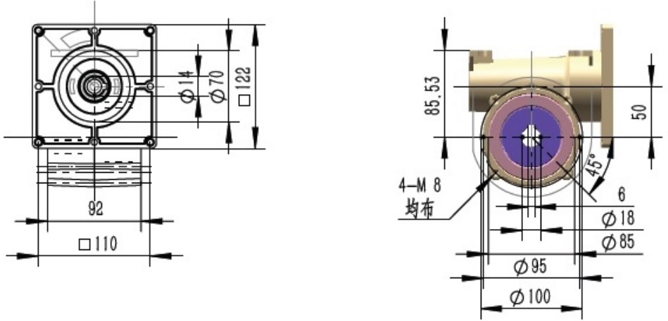 IP68 Protection Stainless Steel Non Standard Gear Motor Reducer Worm Gearbox for Fountain and Irrigation Industry