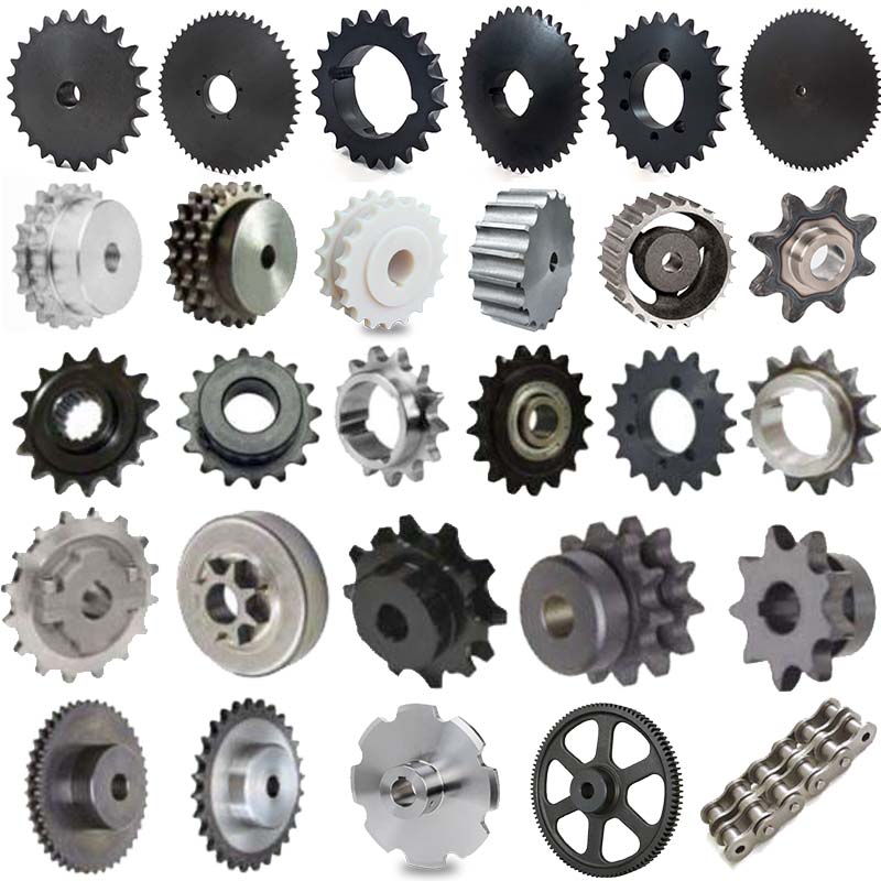 Metric Roller Drive Conveyor Chain Gear Wheel Plastic Stainless Steel Cast Iron Plate Flat Top Finished Bore Idler Sprocket