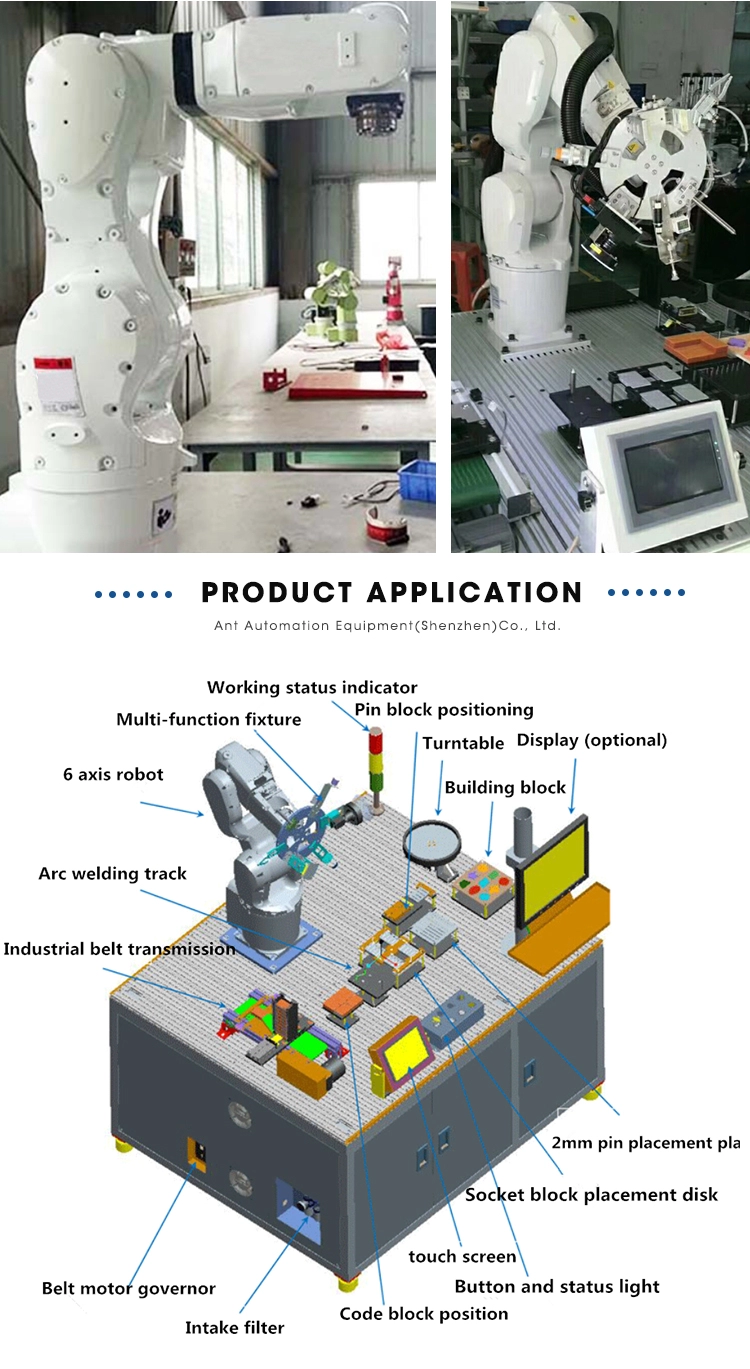 China 6 Axis Industrial Manipulator Robotic Arm Machine Kit Custom-made Vending Loading Machine Gripper Transfer Arm
