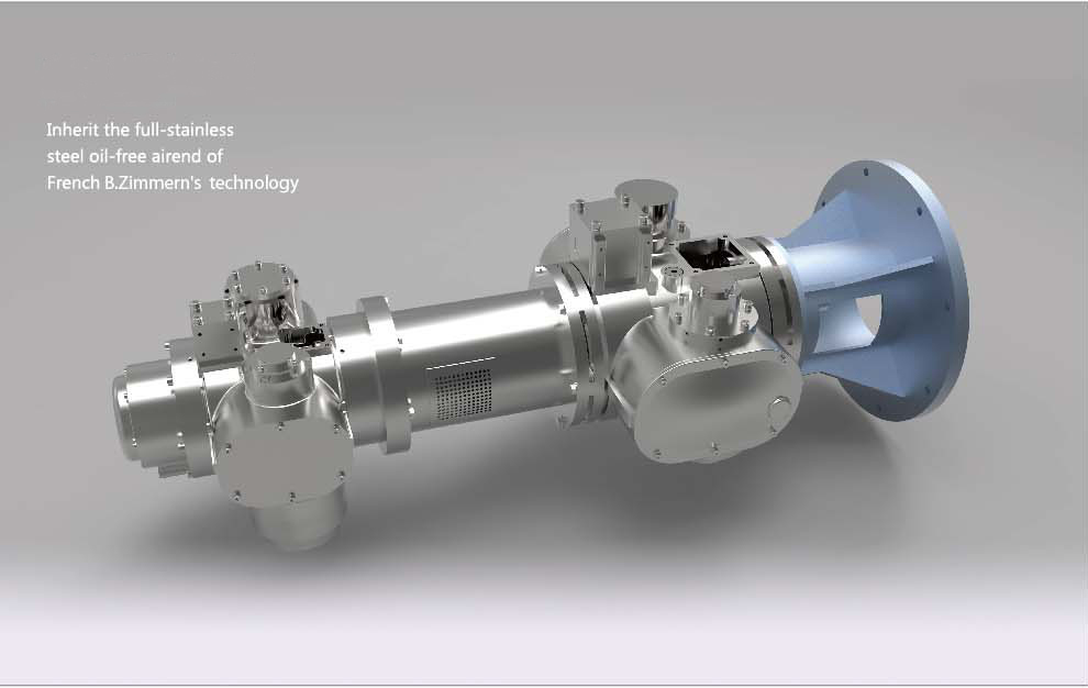 Industrial Power Saving 40 Bar Water Cooler Lubricate Medium Preseeure Oil Free Screw Air Compressor
