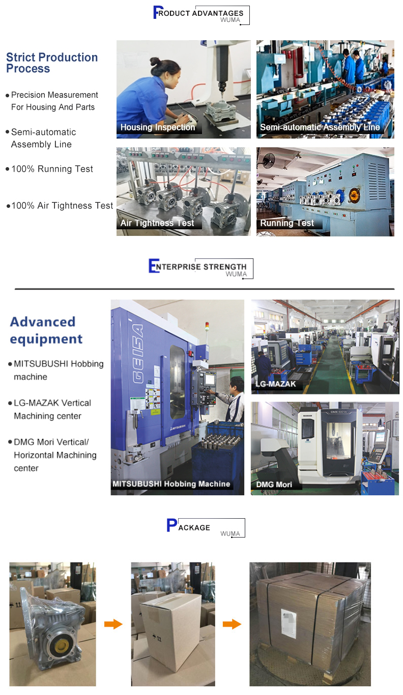 Customised 150 Nrv Worm Wheel Gearbox Output Flange Reductor Alloy Aluminum Textile Industrial Machinery Model Nmrv Farm