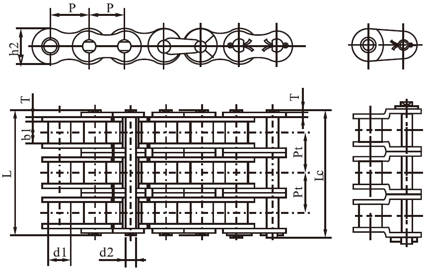 SS48B-3 B Series Stainless Steel Short Pitch Precision Triplex Roller Chain and Sprockets for Restaurant Industries